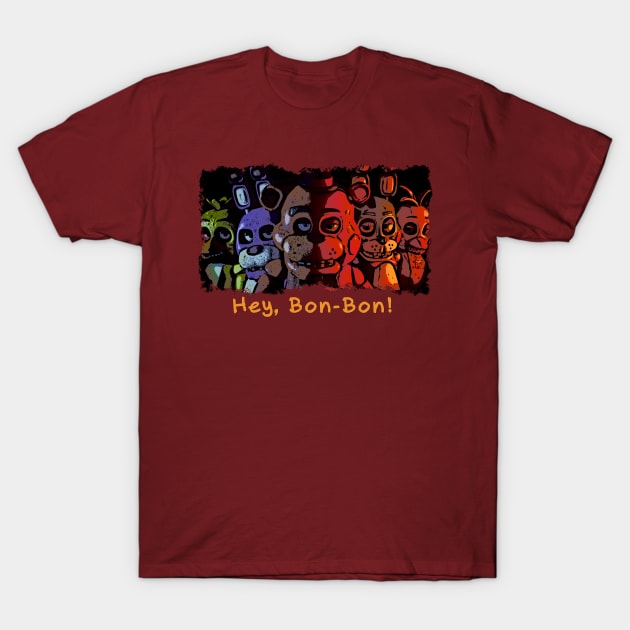 Five Nights at Freddy's - Hey, Bon-Bon! T-Shirt by Anguru